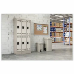 Safco Plastic Step-on Waste Receptacle - 12 gal Capacity - Foot Pedal, Lightweight, Easy to Clean - 23.8