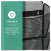 Safco 10-Pocket Mesh Magazine Rack, Black