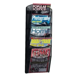 Safco 5-Pocket Mesh Magazine Rack, 28 1/3