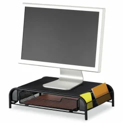 Safco Powered Onyx Monitor Stand, 18.25