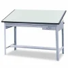 Safco Precision Drafting Table Base, 35-1/2"H x 56-3/8"W x 30-1/2"D, Gray