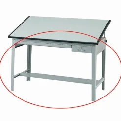 Safco Precision Drafting Table Base, 35-1/2"H x 56-3/8"W x 30-1/2"D, Gray