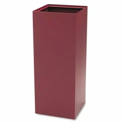 Safco Public Square Recycling Receptacles, Can Recycling, 37 gal, Steel, Burgundy