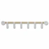 Safco Resi Coat Wall Rack, 6 Hook, 36.25w x 4.25d x 6h, White