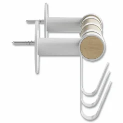 Safco Resi Coat Wall Rack, 3 Hook, 19.75w x 4.25d x 6h, White