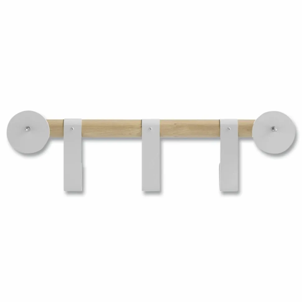 Safco Resi Coat Wall Rack, 3 Hook, 19.75w x 4.25d x 6h, White