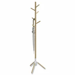 Safco Resi Standing Coat Tree, 6 Hook, 17.25w x 17.25d x 69.5h, White