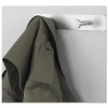Safco Rounded Nail-Head Wall Mount Coat Rack, 2"H x 12"W x 2-3/4"D, Silver