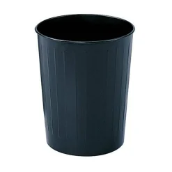 Safco Round Wastebasket, 5 7/8 Gallons, Black