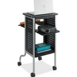 Safco Scoot Presentation Cart, 50 lb Capacity, 4 Shelves, 21.5