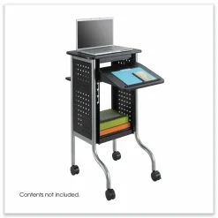 Safco Scoot Presentation Cart, 50 lb Capacity, 4 Shelves, 21.5