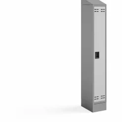 Safco Single Continuous Metal Locker Base Addition, 11.7w x 16d x 5.75h, Gray
