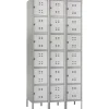 Safco Six-Tier Two-Tone 3-Column Locker With Legs, 78"H x 36"W x 18"D, Gray
