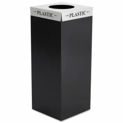 Safco Square-Fecta Lid, Plastic, Silver