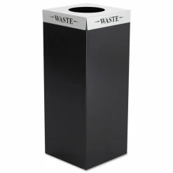 Safco Square-Fecta Lid, Waste, Silver