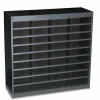 Safco Steel/Fiberboard E-Z Stor Sorter, 36 Compartments, 37.5 x 12.75 x 36.5, Black