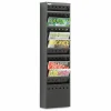 Safco Steel Magazine Rack, 11 Pockets, 36 1/4"H x 10"W x 4"D, Black
