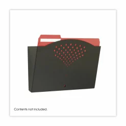 Safco Steel Single-Tray Letter-Size Wall Pocket, 8 1/2"H x 12"W x 3 1/2"D, Black