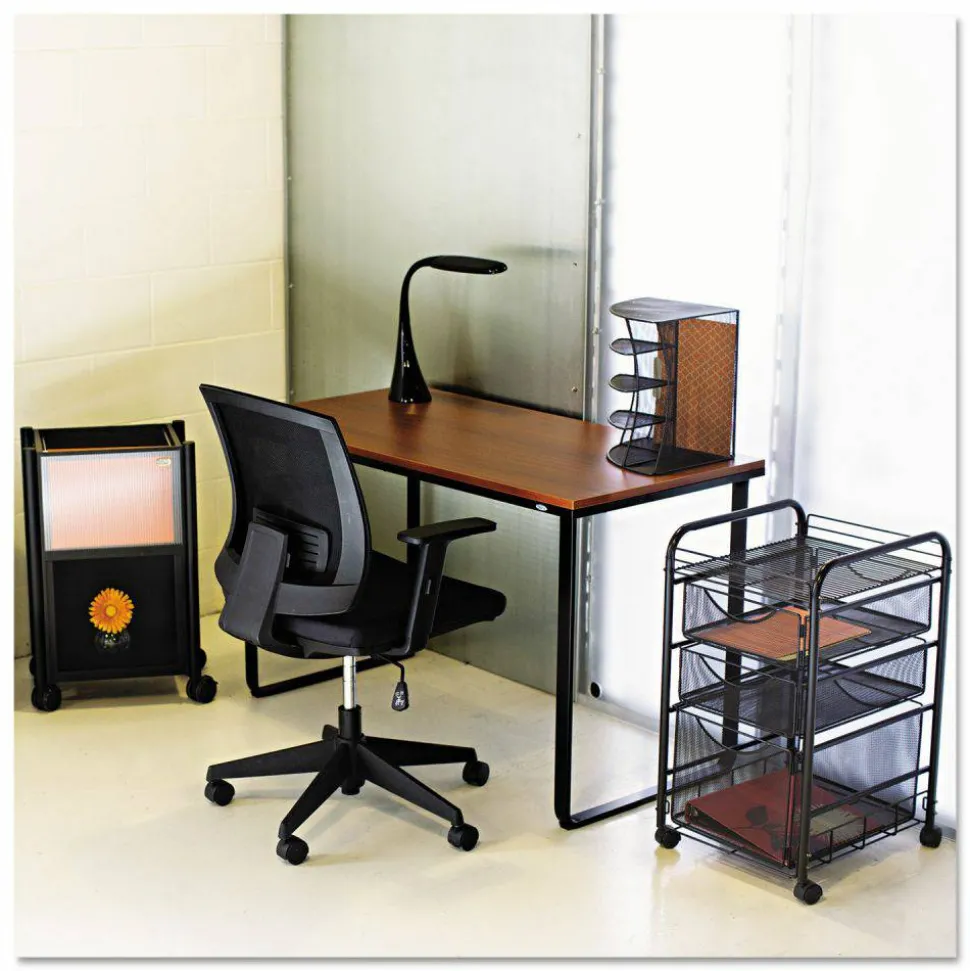Safco Steel Workstation - Laminated Rectangle Top - U-shaped Base - 47.25" Table Topx 24" Table Top Depth - 1943CY