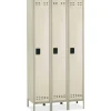 Safco Storage Lockers, Single-Tier, Bank Of 3, Tan