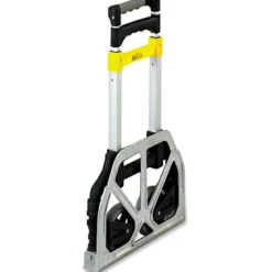 Safco Stow & Go Cart Lightweight Hand Truck, 110 Lb. Capacity, 5" Wheels, Gray