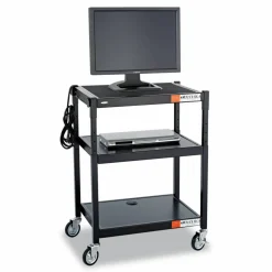 Safco 36"-Tall Height-Adjustable Audio/Visual Cart