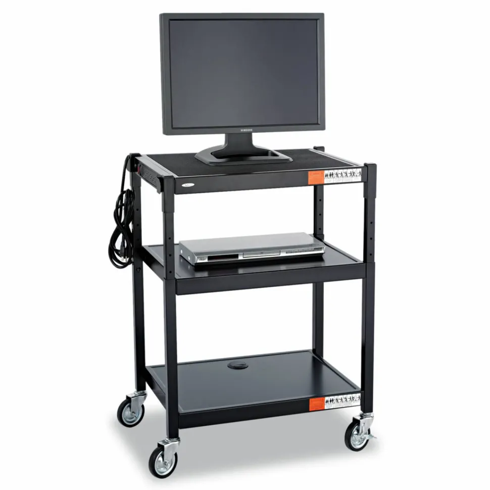 Safco 36"-Tall Height-Adjustable Audio/Visual Cart