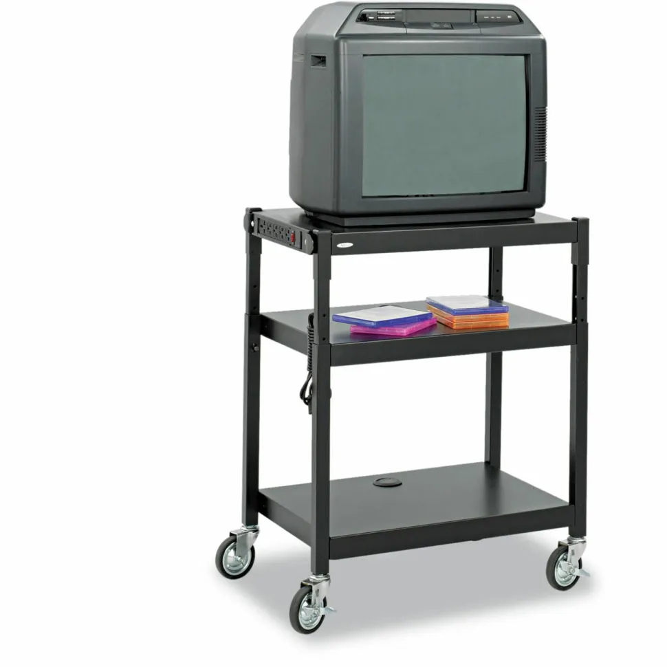Safco 36"-Tall Height-Adjustable Audio/Visual Cart