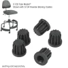 Safco Task Master Tubular Base Inserts, Black, 5/Set