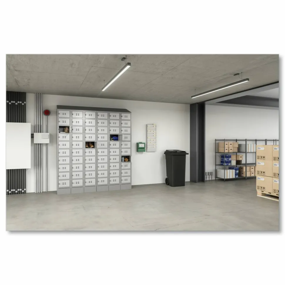 Safco Triple Continuous Metal Locker Base Addition, 35w x 16d x 5.75h, Gray
