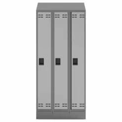 Safco Triple Continuous Metal Locker Base Addition, 35w x 16d x 5.75h, Gray