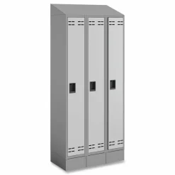 Safco Triple Continuous Metal Locker Base Addition, 35w x 16d x 5.75h, Gray