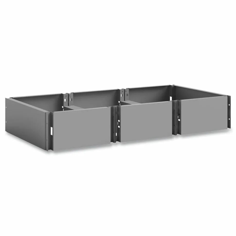 Safco Triple Continuous Metal Locker Base Addition, 35w x 16d x 5.75h, Gray