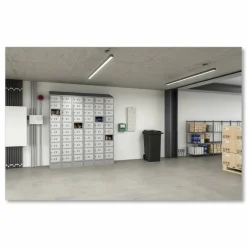 Safco Triple Sloped Metal Locker Hood Addition, 36w x 18d x 6h, Gray