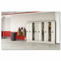 Safco Triple Sloped Metal Locker Hood Addition, 36w x 18d x 6h, Tan