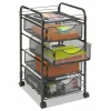 Safco Tubular Steel Frame Mobile File Cart, 27"H x 15 3/4"W x 17"D, Black