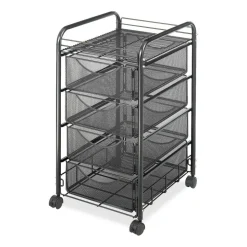 Safco Tubular Steel Frame Mobile File Cart, 27
