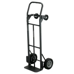 Safco Tuff Truck Convertible Hand Truck, 400-500 Lb. Capacity, 8" Wheel, Black