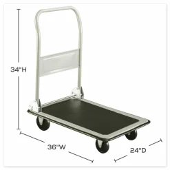 Safco Tuff Truck Platform Truck, 500 lb Capacity, 36 x 24, Gray