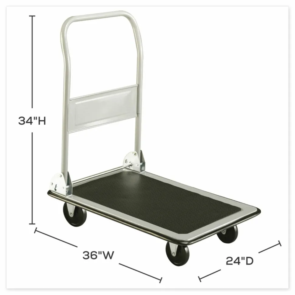 Safco Tuff Truck Platform Truck, 500 lb Capacity, 36 x 24, Gray
