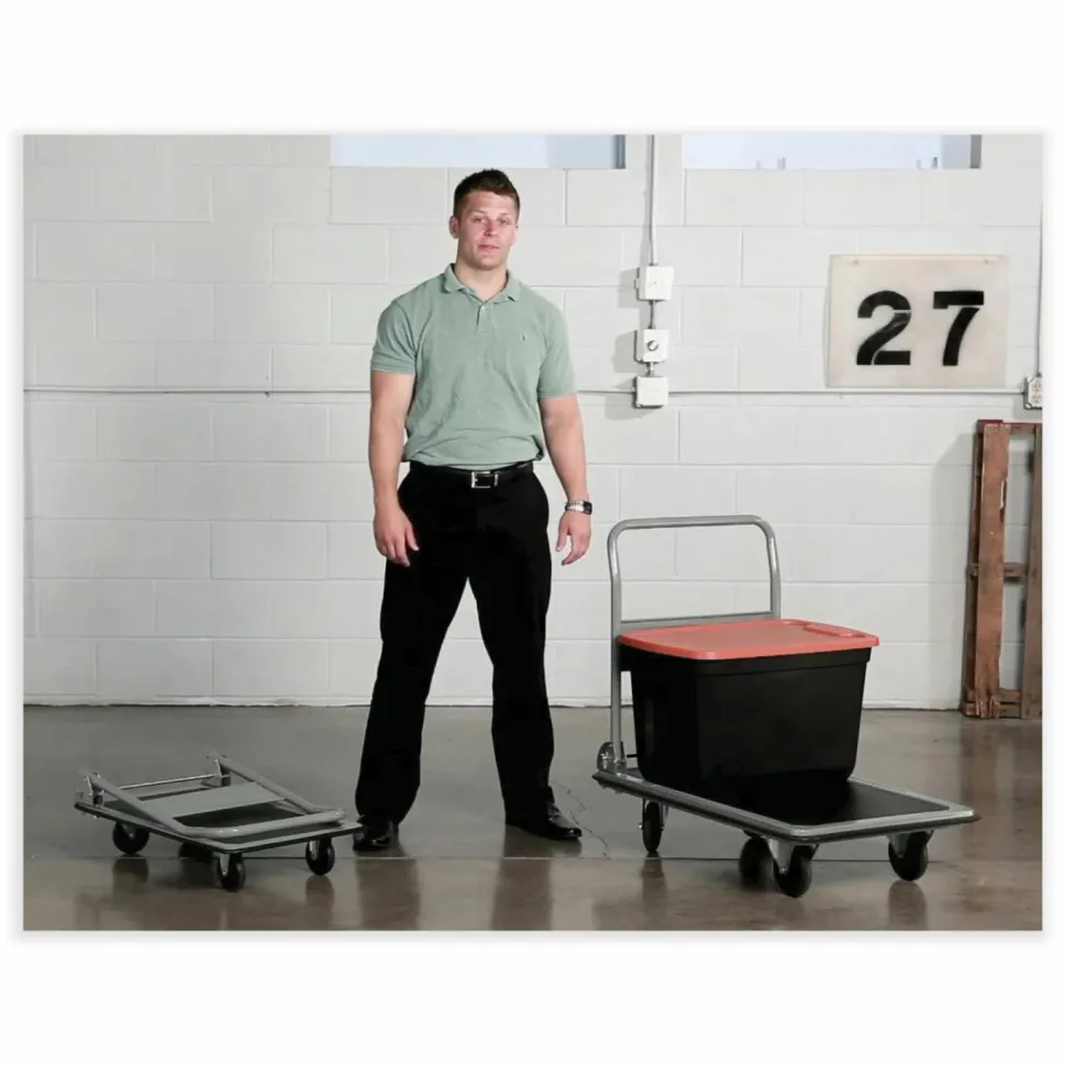 Safco Tuff Truck Platform Truck, 500 lb Capacity, 36 x 24, Gray