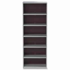 Safco ValueMate Economy Bookcase, Six-Shelf, 31.75w x 13.5d x 80h, Gray