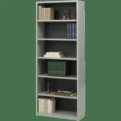 Safco ValueMate Economy Bookcase, Six-Shelf, 31.75w x 13.5d x 80h, Gray