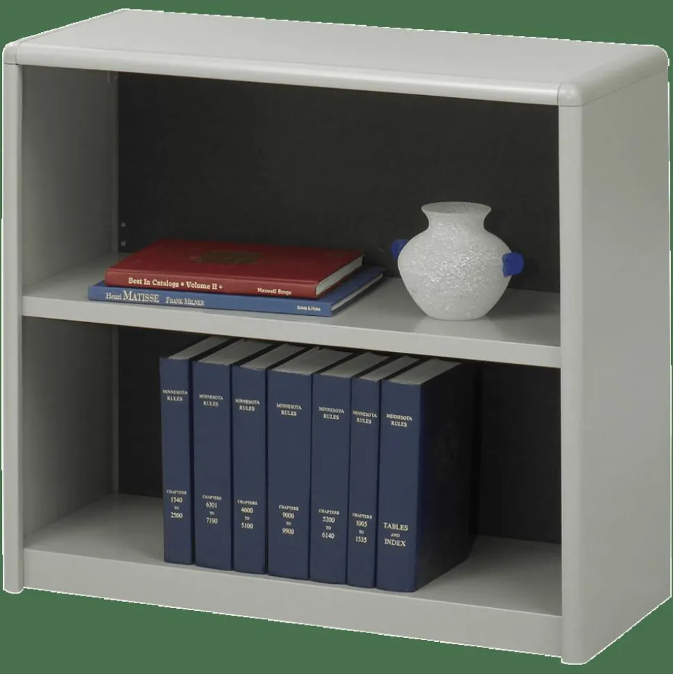 Safco ValueMate Economy Bookcase, Two-Shelf, 31.75w x 13.5d x 28h, Gray