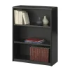 Safco Value Mate Series Metal Bookcase, Three-Shelf, 31.75w x 13.5d x 41h, Black