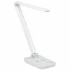 Safco Vamp LED Wireless Charging Lamp, Multi-pivot Neck, 16.75" High, White