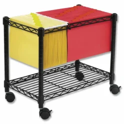 Safco Wire Mobile File, 20-1/2"H x 14"W x 24"D, Black