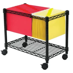 Safco Wire Mobile File, 20-1/2"H x 14"W x 24"D, Black
