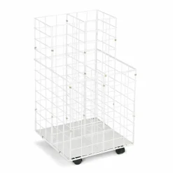 Safco Wire Roll File, 4 Compartments, White