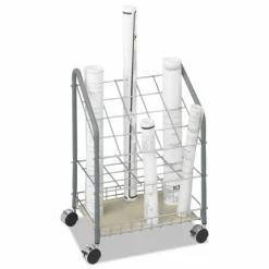 Safco Wire Roll/Files, 20 Compartments, 18w x 12.75d x 24.5h, Gray